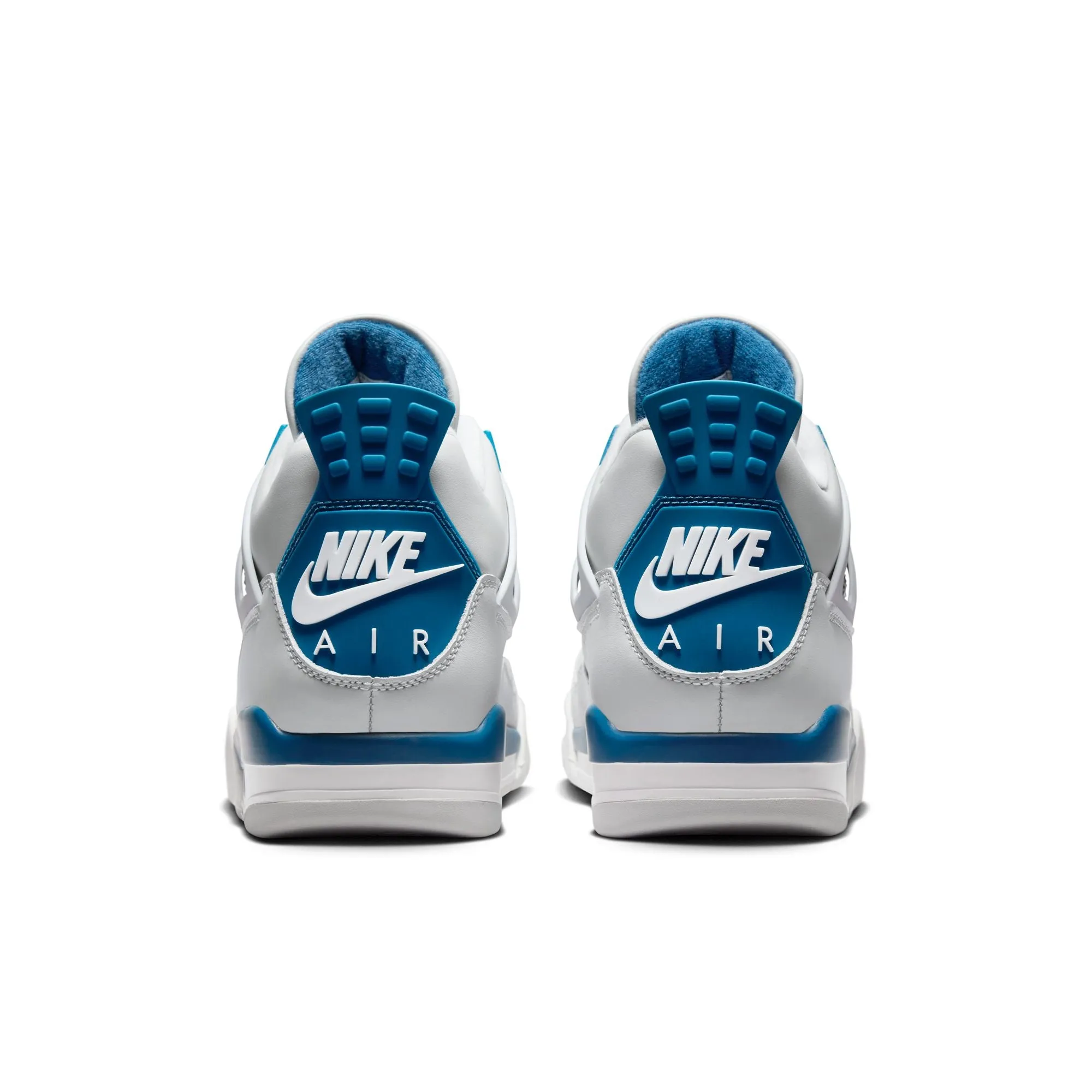 Air Jordan - Men - Retro 4 - Off White/Military Blue/Grey