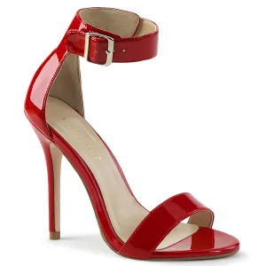 AMUSE-10 Pleaser Shoes Red Patent High Heel Sandal