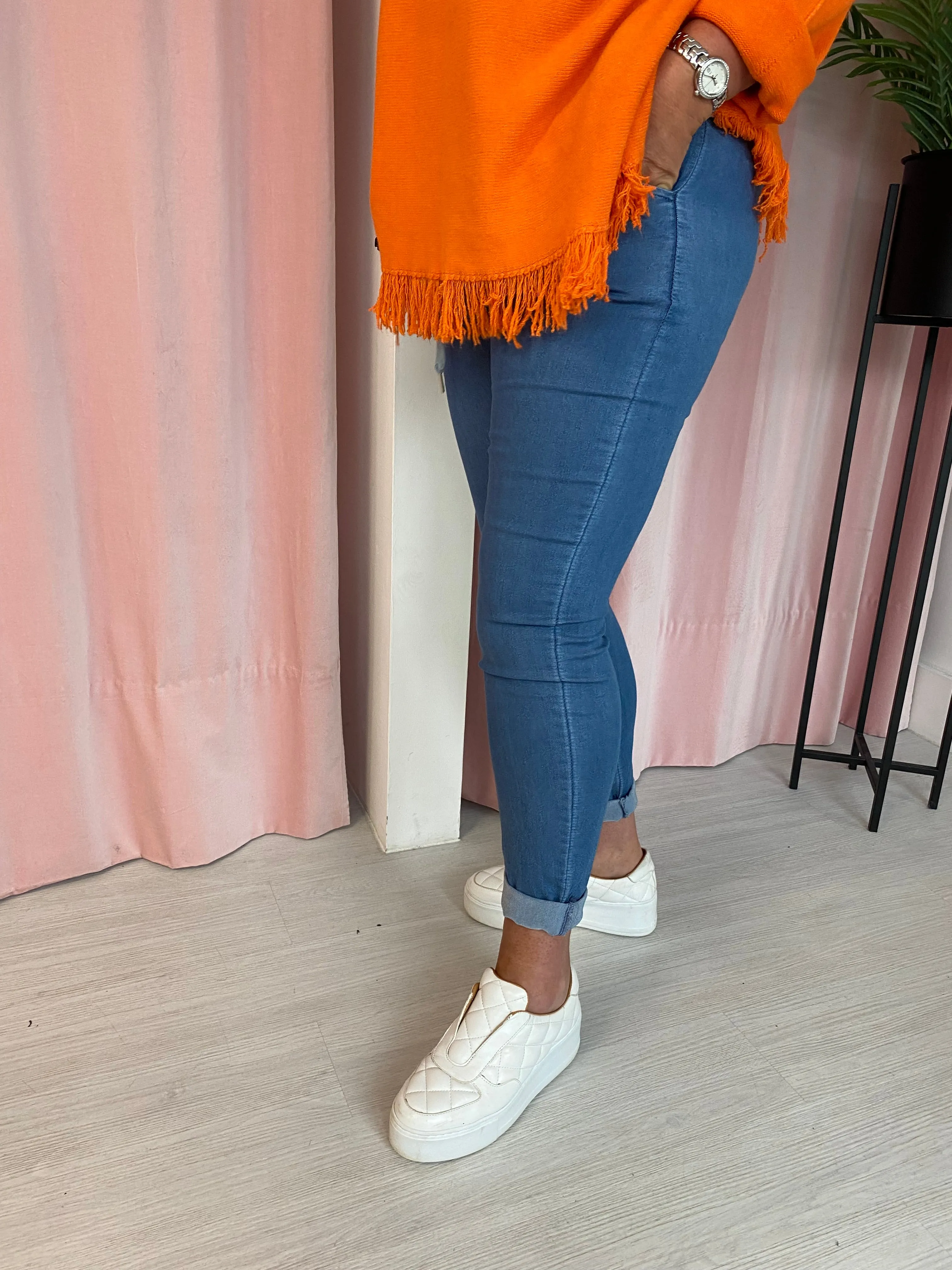 Denim Magic Trousers - Mid Blue