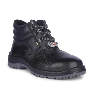 Freedom By Liberty Mens SURAKSHAAK Black Safety Lacing Shoes