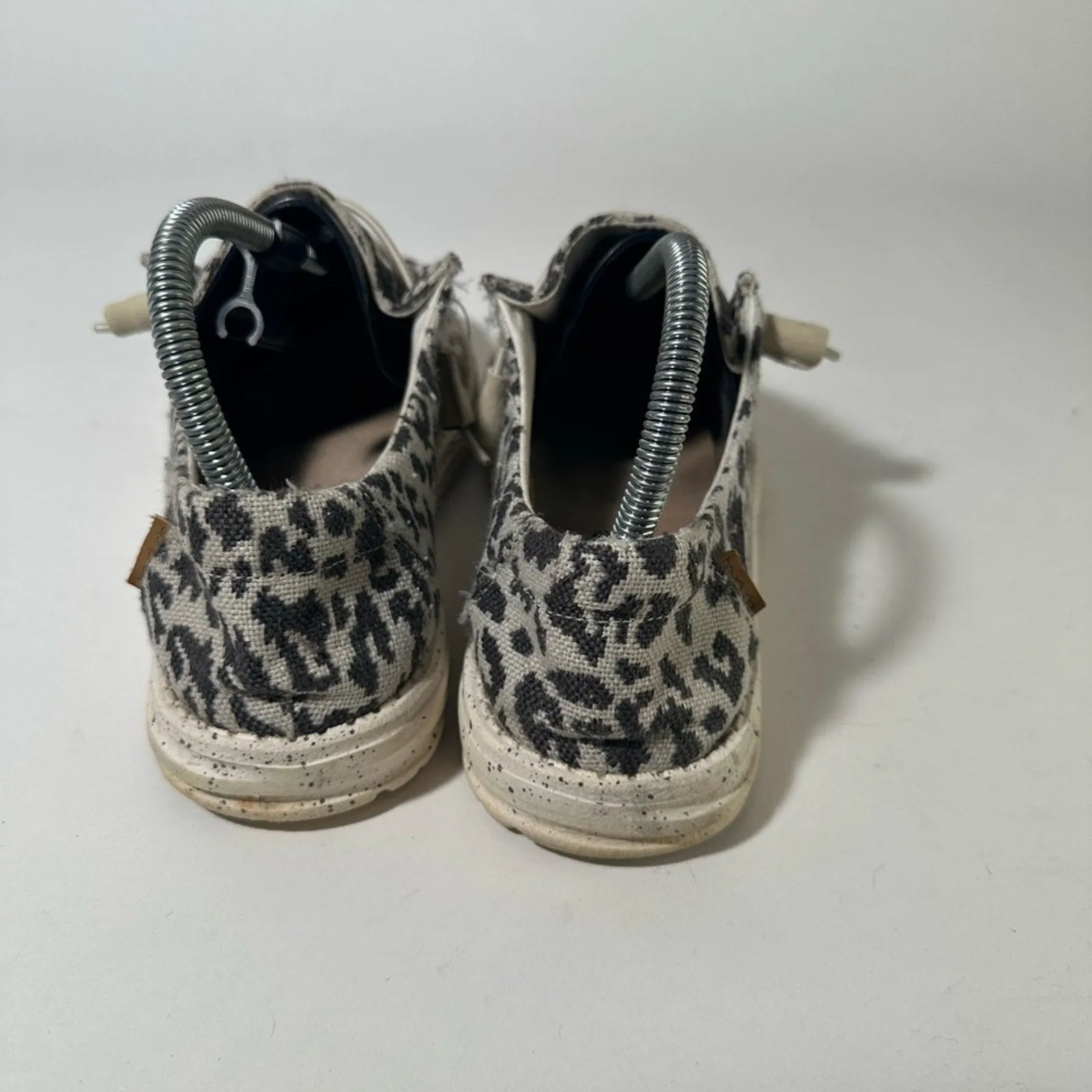 Hey Dude  Wendy Cheetah Print Loafers with Soft Canvas Upper and Flexible Sole