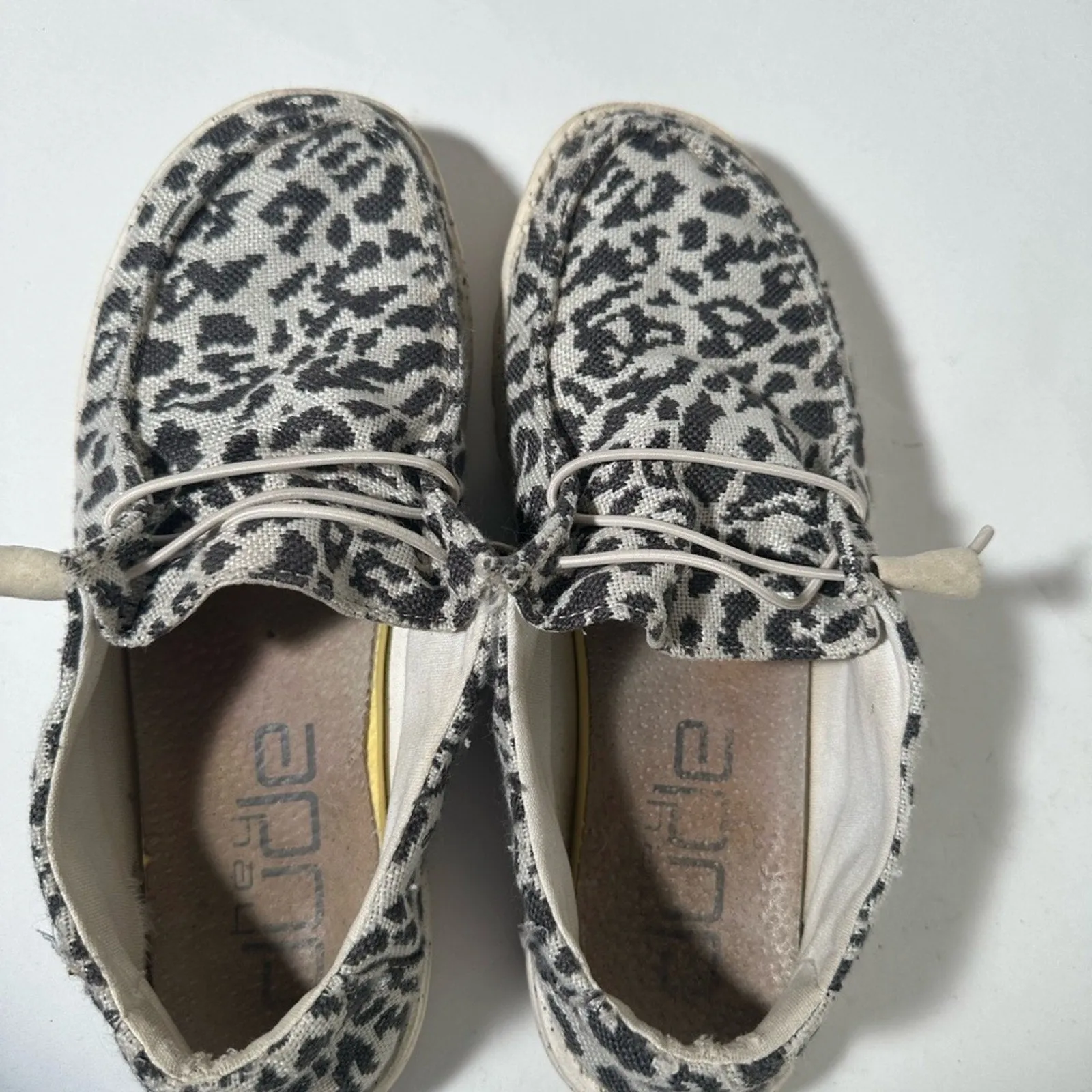 Hey Dude  Wendy Cheetah Print Loafers with Soft Canvas Upper and Flexible Sole