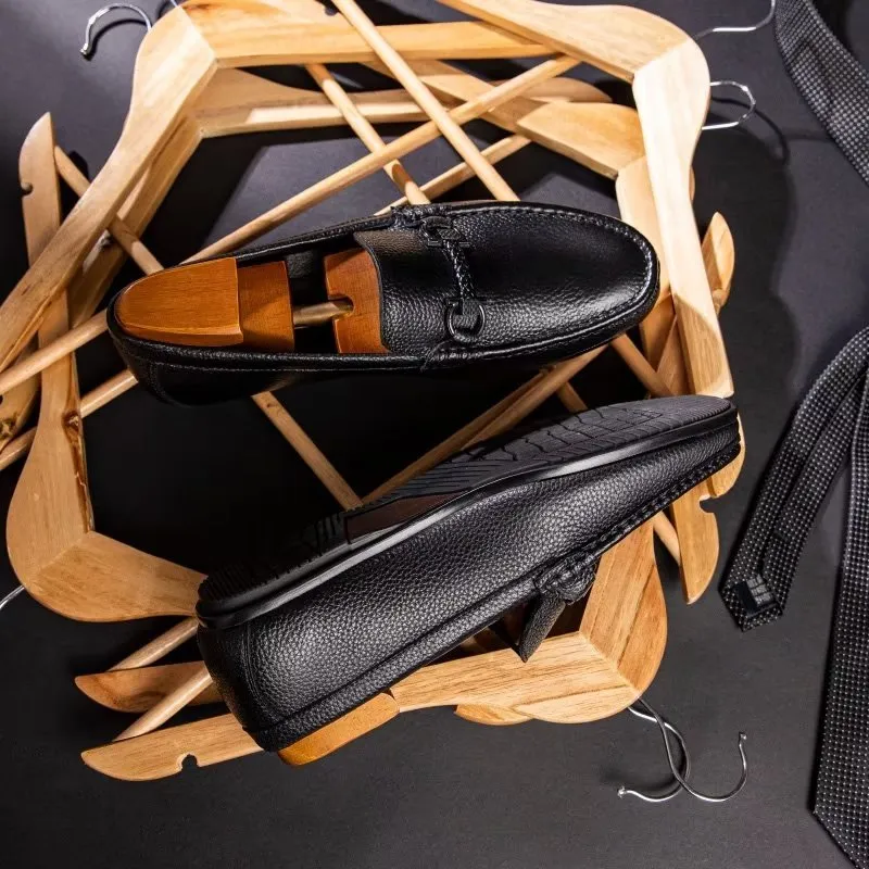 LuxeCroc Exotic Metal Toe Slip On Loafers