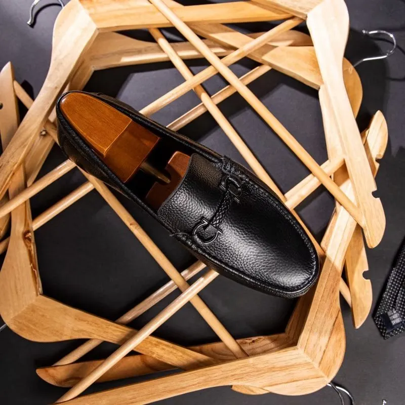 LuxeCroc Exotic Metal Toe Slip On Loafers