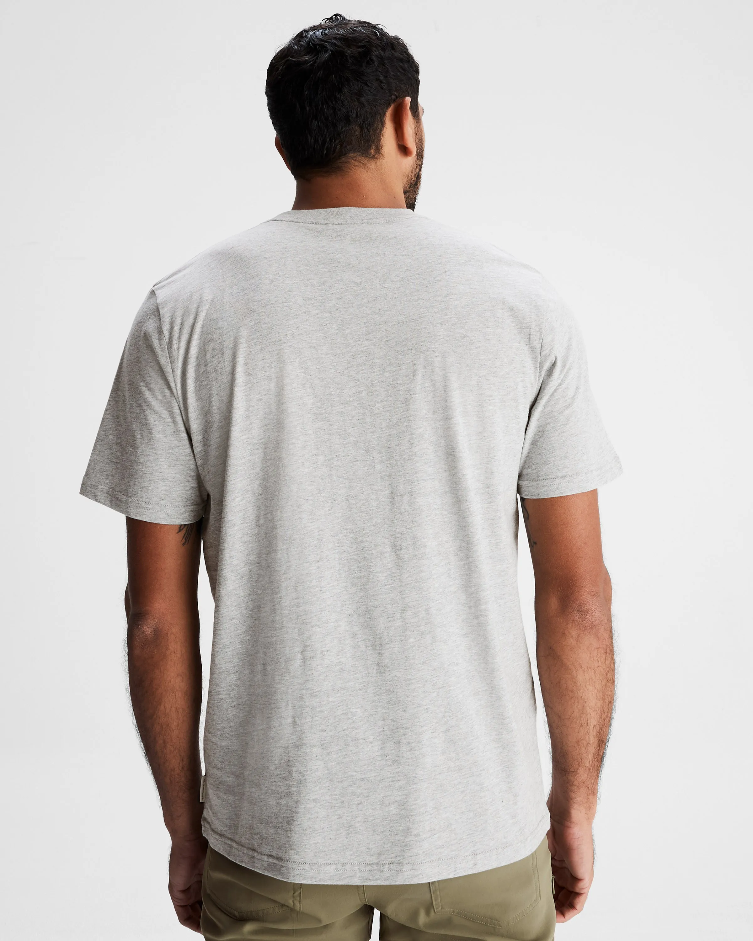 Men's Ridgeline Organic Cotton T-shirt - Light Grey Marle