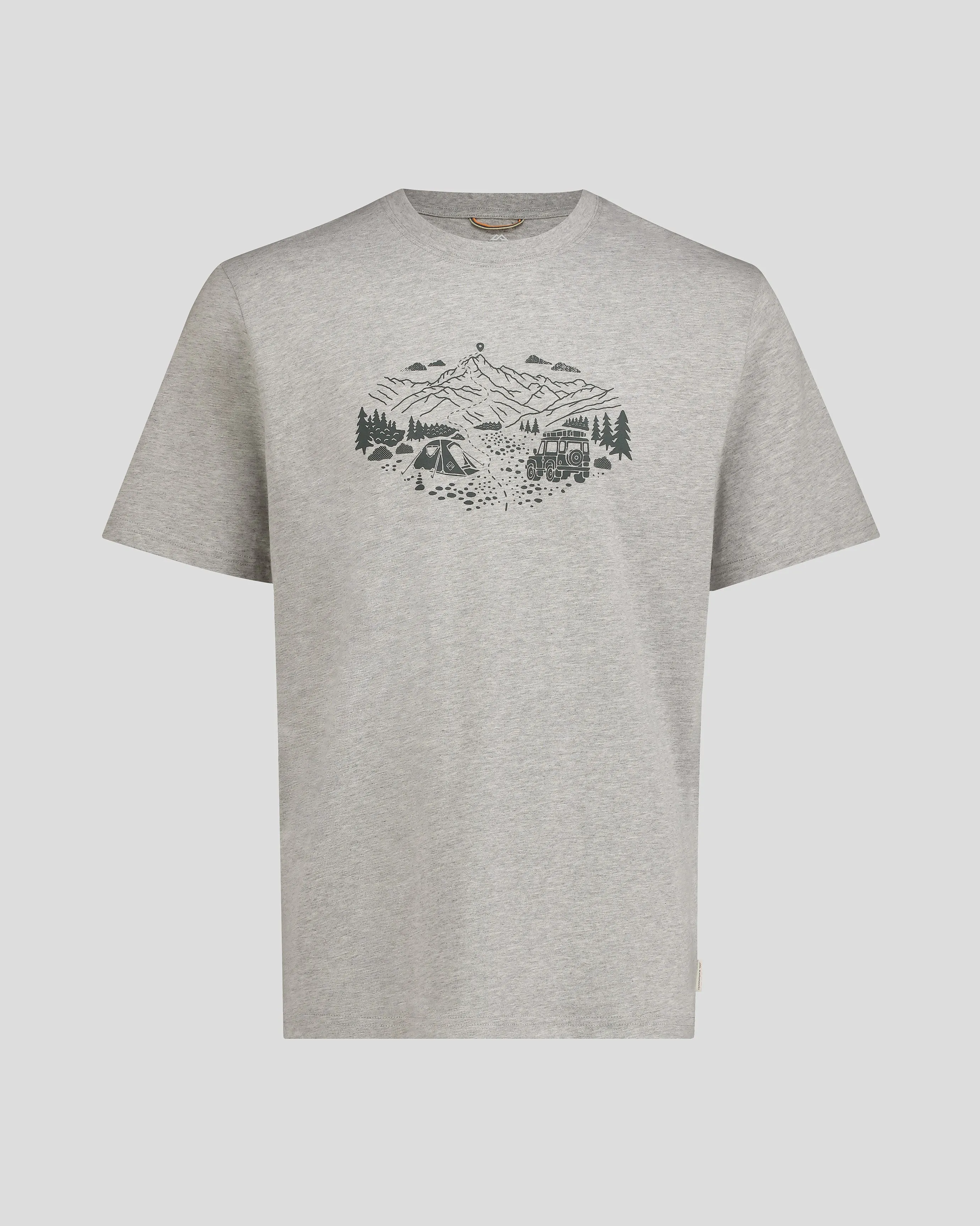 Men's Ridgeline Organic Cotton T-shirt - Light Grey Marle
