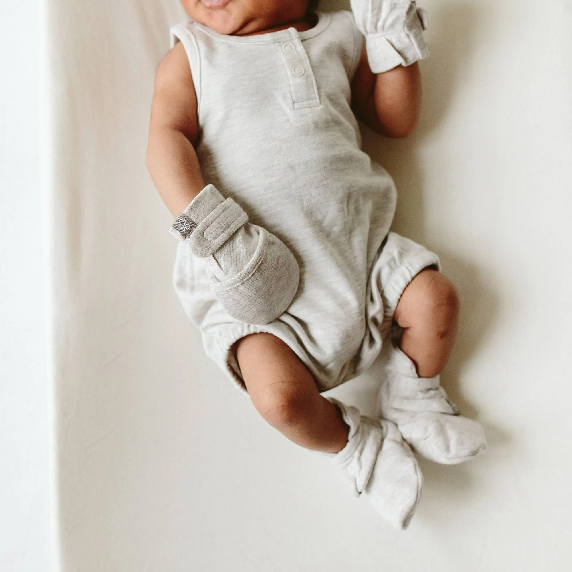 Viscose Bamboo   Organic Cotton Baby Boots - Storm Gray: 0-3M