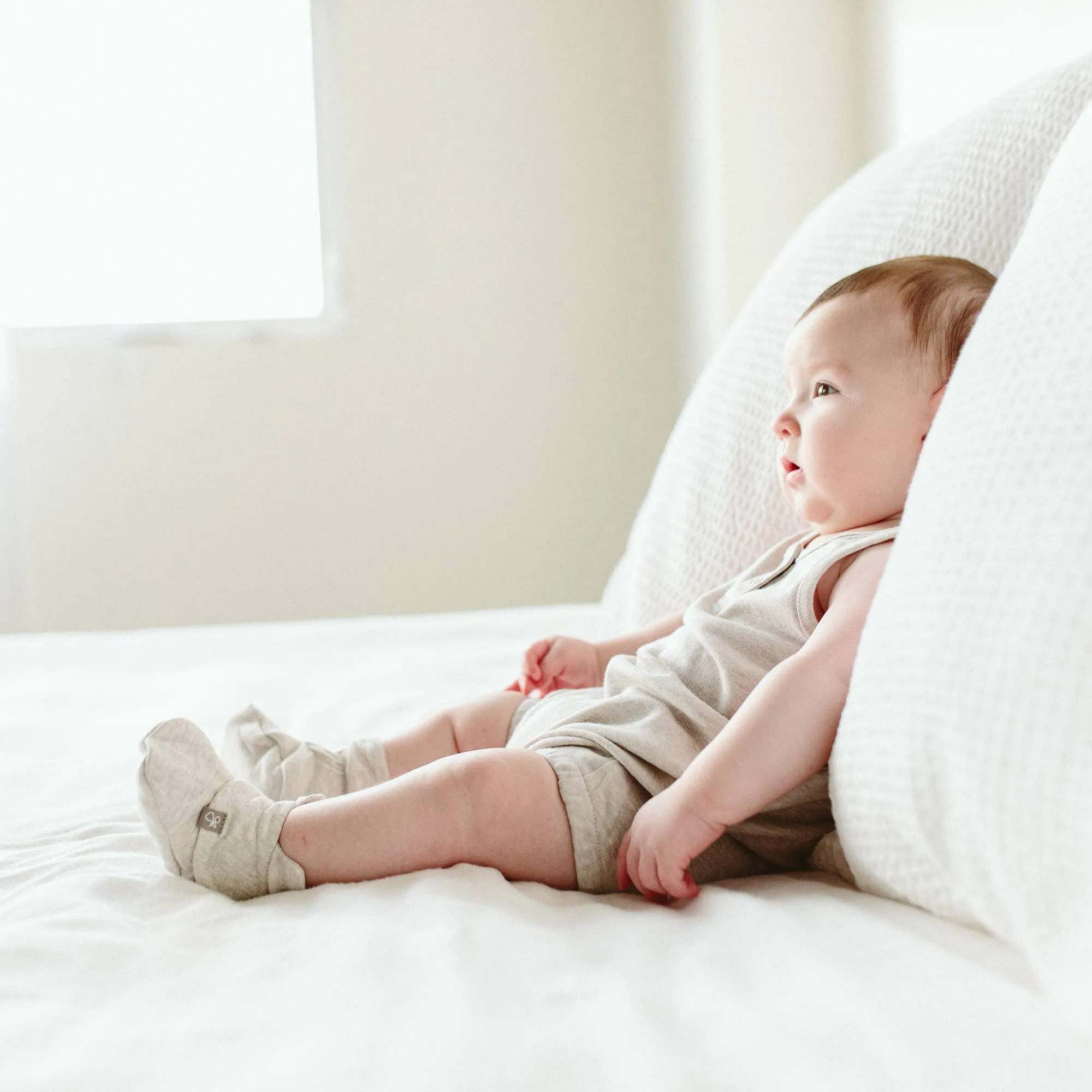 Viscose Bamboo   Organic Cotton Baby Boots - Storm Gray: 0-3M