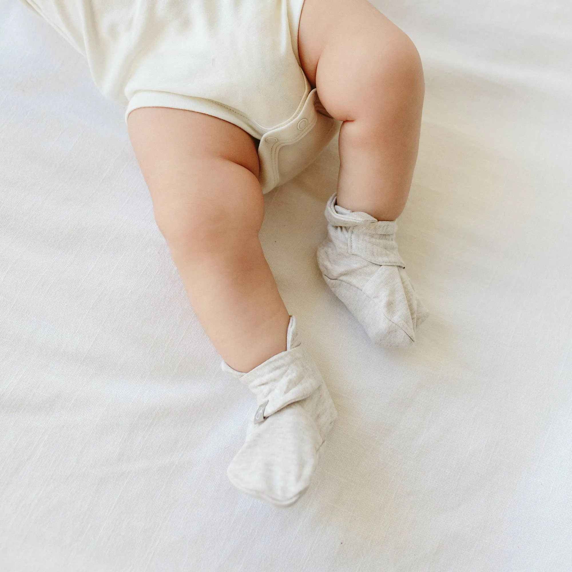 Viscose Bamboo   Organic Cotton Baby Boots - Storm Gray: 0-3M