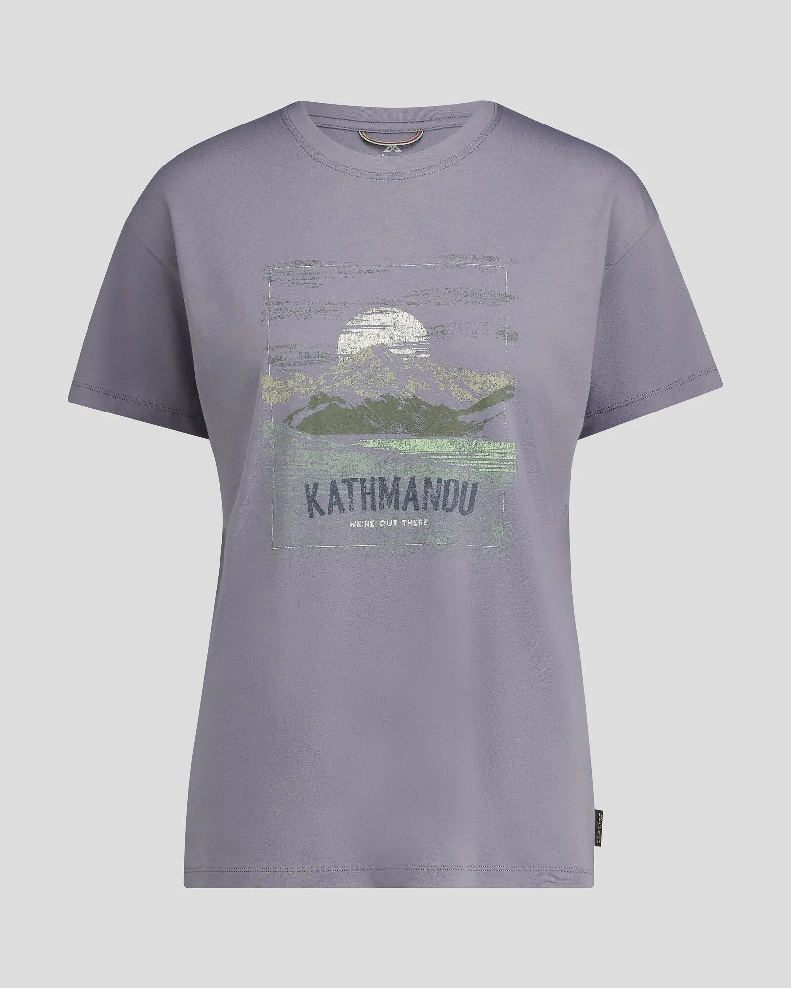 Women's Mt Cook Organic Cotton T-shirt - Dark Haze